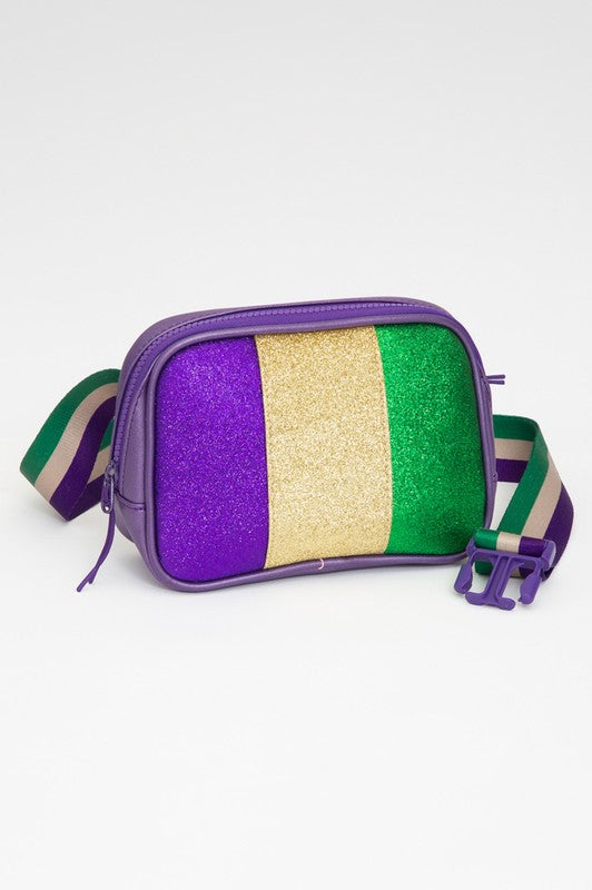 Mardi Gras Vegan Leather Belt Bag **PREORDER ITEM SHIPS FEBRUARY 3rd**