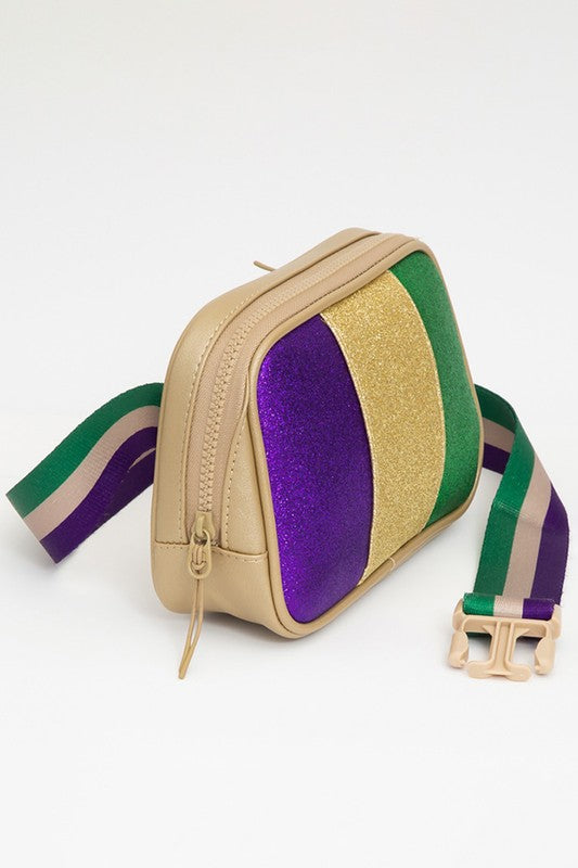 Mardi Gras Vegan Leather Belt Bag **PREORDER ITEM SHIPS FEBRUARY 3RD**