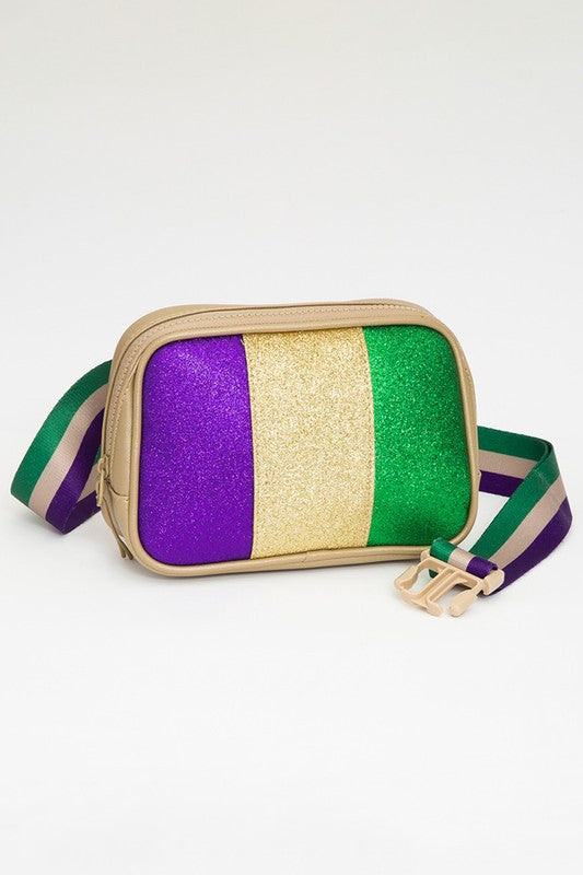 Mardi Gras Vegan Leather Belt Bag **PREORDER ITEM SHIPS FEBRUARY 3RD**