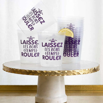 Laissez Mardi Gras Party Cups 16oz (set of 10)FREE SHIPPING **PRE ORDER ITEM WILL START SHIPPING JAN 17-23**